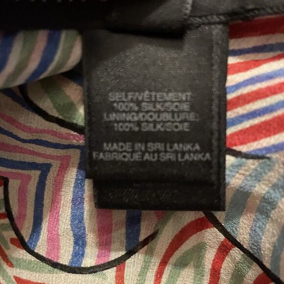 Marc Jacobs Womens Sz Small Silk Chiffon Backless Multicolor Short Sleeve Top - Picture 10 of 10